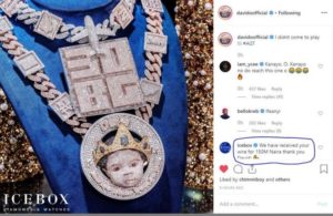 Davido Reveals Face Of His Son On Diamond Necklace Worth N150m (Photos)