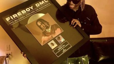 Fireboy DML Receives Plaque For Hitting 350+ Million